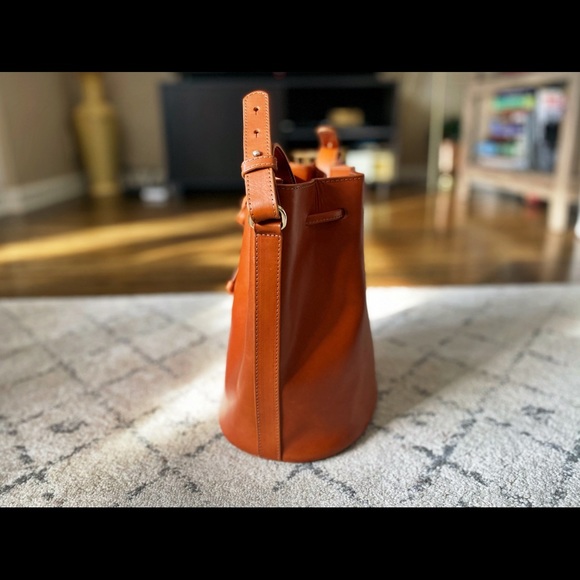 SOLD - DO NOT PURCHASE Sezane Farrow Bucket Bag Camel - Picture 8 of 11
